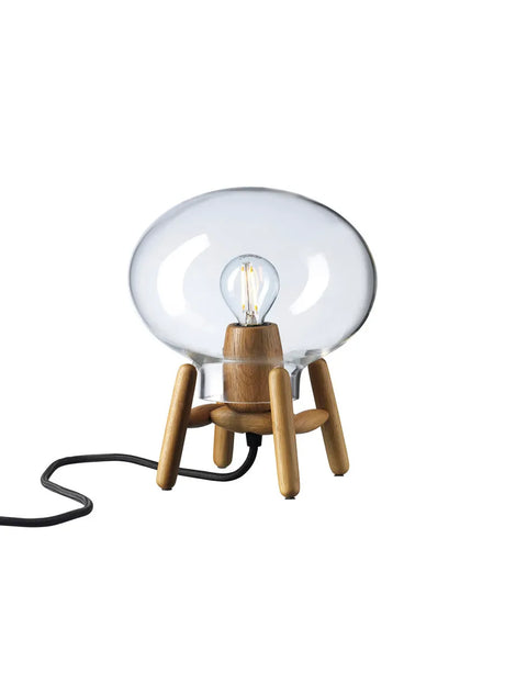 U6 Mini Hiti Bordlampe, klart glas/eg fra FDB Møbler - 1 - Jacobsen Plus