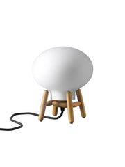 U6 Mini Hiti Bordlampe, opalt glas/eg fra FDB Møbler