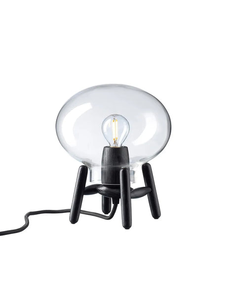 U6 Mini Hiti Bordlampe, klart glas/sort eg fra FDB Møbler - 1 - Jacobsen Plus