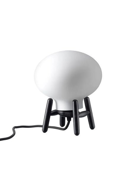 U6 Mini Hiti Bordlampe, opalt glas/sort eg fra FDB Møbler - 1 - Jacobsen Plus