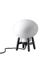 U6 Mini Hiti Bordlampe, opalt glas/sort eg fra FDB Møbler
