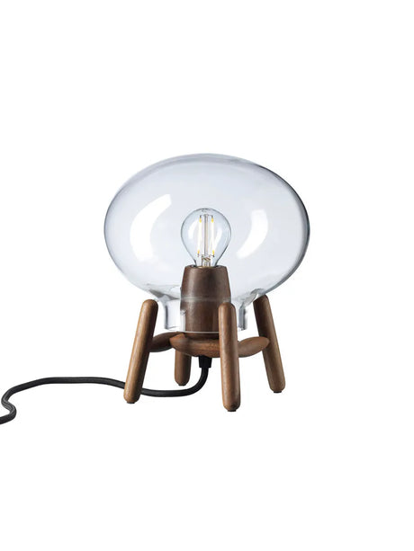 U6 Mini Hiti Bordlampe, klart glas/valnød fra FDB Møbler - 1 - Jacobsen Plus