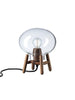 U6 Mini Hiti Bordlampe, klart glas/valnød fra FDB Møbler