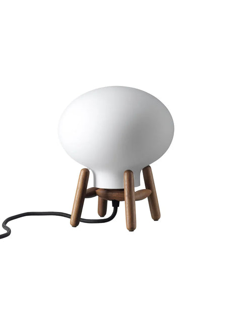 U6 Mini Hiti Bordlampe, opalt glas/valnød fra FDB Møbler - 1 - Jacobsen Plus