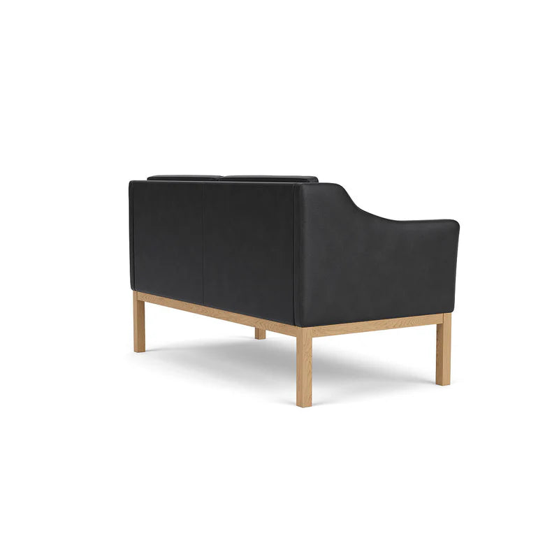 L45 MK154 2 pers. sofa, sort læder af Mogens Koch - 3 - Jacobsen Plus