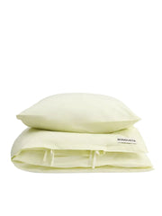 Bongusta - Percale sengetøj, 140x200/60x63 cm, Lemon sorbet