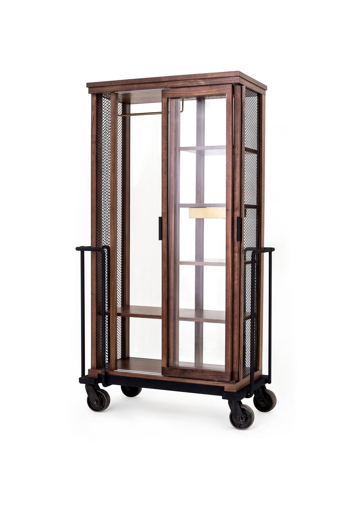 Cabinet of Curiosity kabinetskab, valnød black sand/gold fra Stellar Works - 1 - Jacobsen Plus