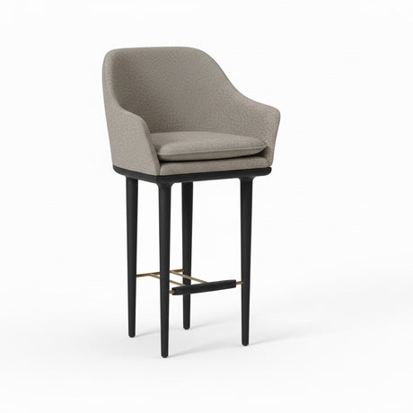 Lunar barstol, sort eg, Melange Nap 111 HR Gold fra Stellar Works - 1 - Jacobsen Plus