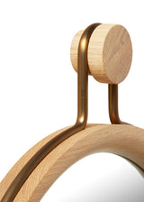Utility Round Mirror Small Oak natural Aged gold fra Stellar Works - 2 - Jacobsen Plus