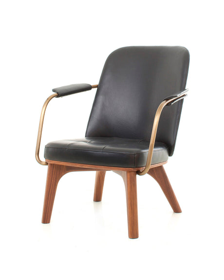 Utility Lounge Chair Walnut natural Camo Sierra Black fra Stellar Works - 1 - Jacobsen Plus