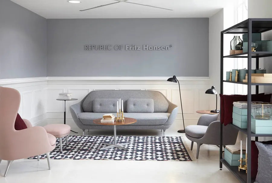 Piet Hein A222 Sofabord, Ø75 cm fra Fritz Hansen