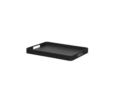 Club serveringsbakke rektangulær medium, fra Cane-line - Lava grey - Jacobsen Plus