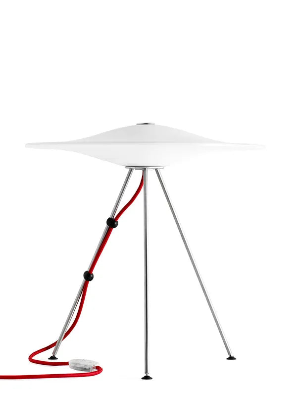 Sinus Ø44 bordlampe fra Piet Hein - Rød ledning - Jacobsen Plus