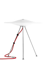 Sinus Ø44 bordlampe fra Piet Hein - Rød ledning - Jacobsen Plus