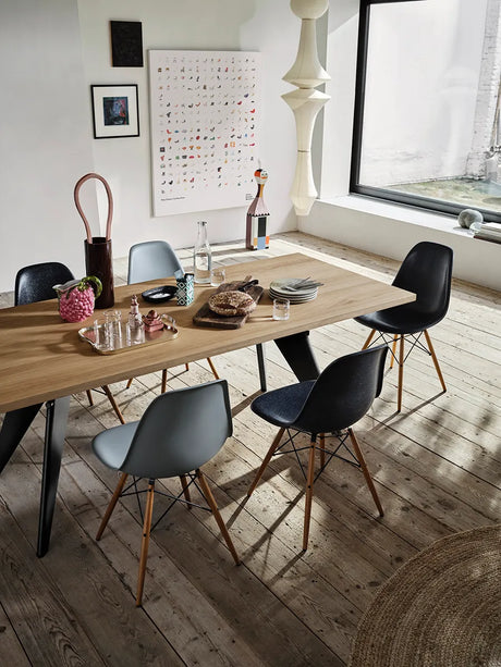Eames Plastic Side Chair DSW, ahorntræ fra Vitra - Mustard - Jacobsen Plus