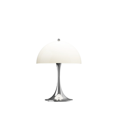 Panthella 250 Portable bordlampe, Chrome Opal Beige af Verner Panton