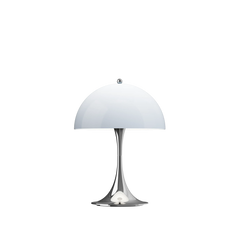 Panthella 250 Portable bordlampe, Chrome Opal Blue Grey af Verner Panton