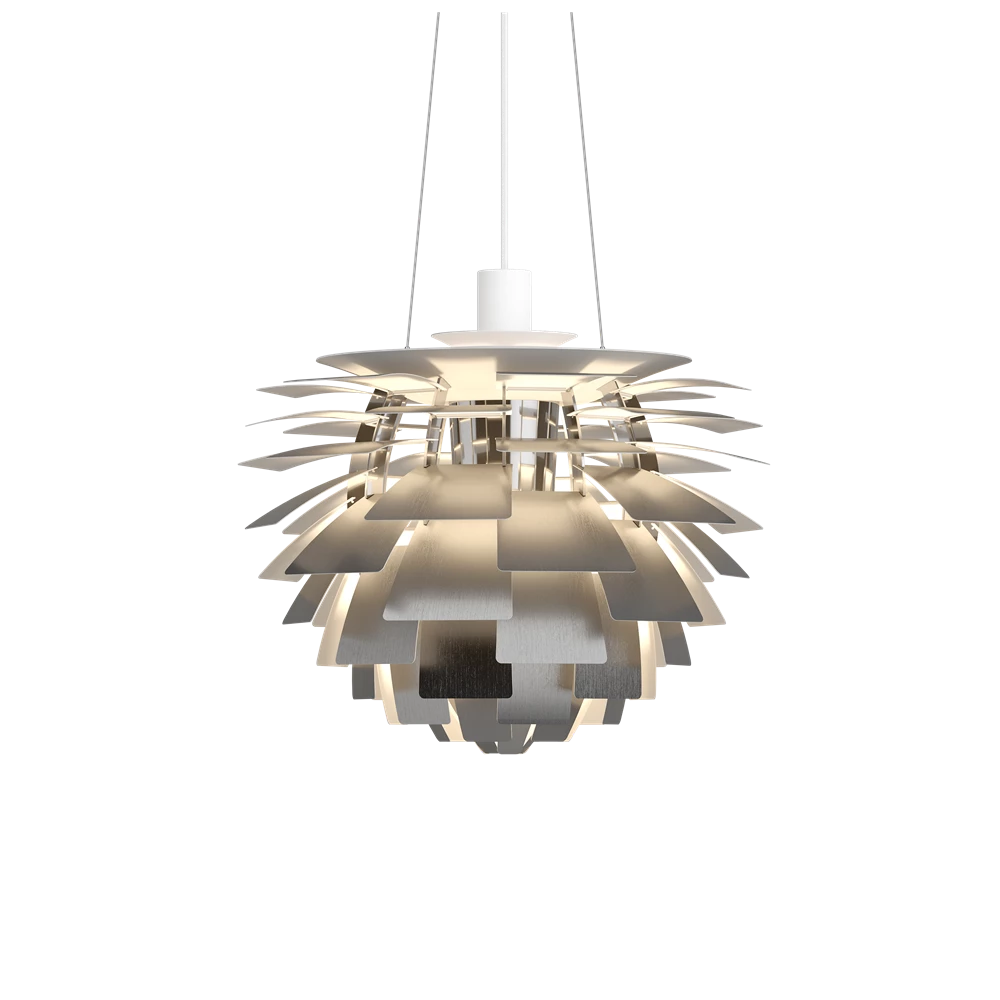 PH Artichoke i Rustfrit Stål, børstet fra Louis Poulsen - Ø 480 mm / Halolux (E27) - Jacobsen Plus
