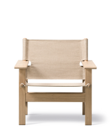 The Canvas Chair, lys olieret eg natur canvas af Børge Mogensen - 5 - Jacobsen Plus