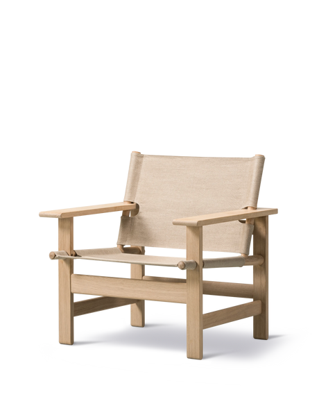 The Canvas Chair, lys olieret eg natur canvas af Børge Mogensen - 1 - Jacobsen Plus