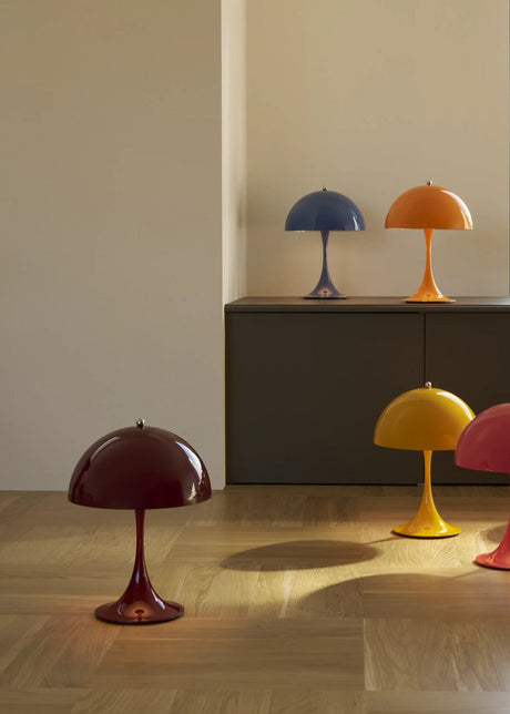 Panthella 250 Portable bordlampe, Opaque Burgundy af Verner Panton - 2 - Jacobsen Plus