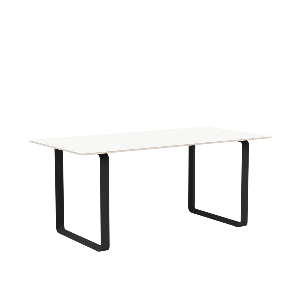 70/70 Bord fra Muuto - 170 x 85 cm / White Laminate Plywood Anthracite Black - Jacobsen Plus