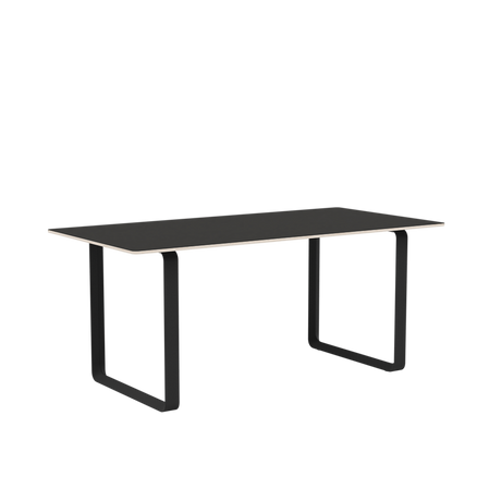 70/70 Bord fra Muuto - 170 x 85 cm / Black Linoleum Plywood Anthracite Black - Jacobsen Plus