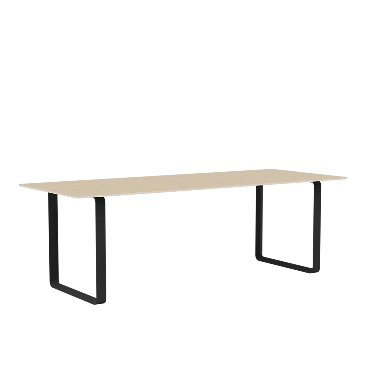 70/70 Bord fra Muuto - 225 x 90 cm / Oak Veneer Plywood Anthracite Black - Jacobsen Plus