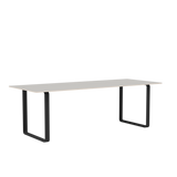 70/70 Bord fra Muuto - 225 x 90 cm / Grey Linoleum Plywood Anthracite Black - Jacobsen Plus