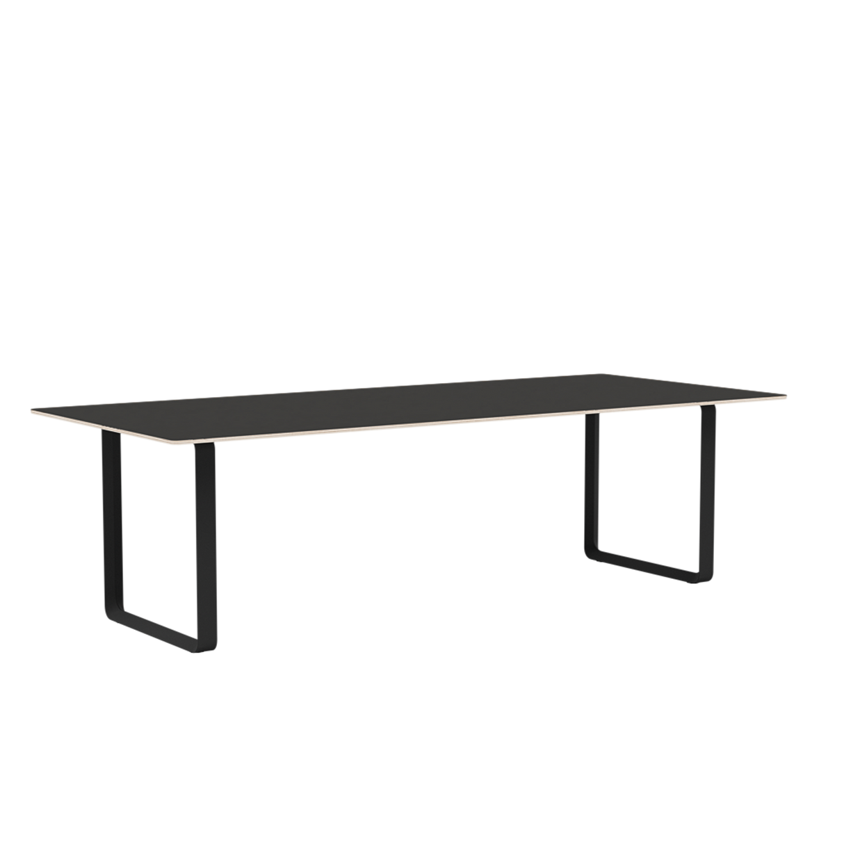 70/70 Bord fra Muuto - 255 x 108 cm / Black Linoleum Plywood Anthracite Black - Jacobsen Plus