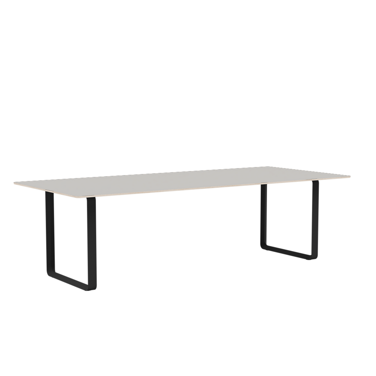 70/70 Bord fra Muuto - 255 x 108 cm / Grey Linoleum Plywood Anthracite Black - Jacobsen Plus
