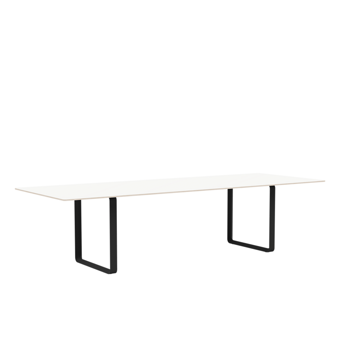 70/70 Bord fra Muuto - 295 x 108 cm / White Laminate Plywood Anthracite Black - Jacobsen Plus