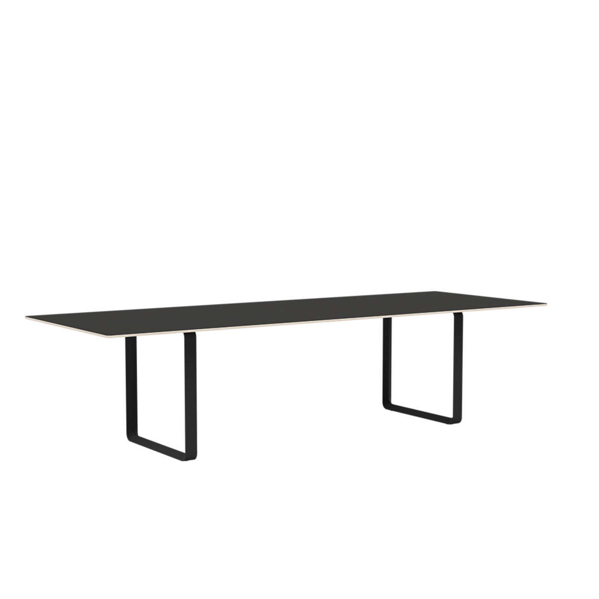 70/70 Bord fra Muuto - 295 x 108 cm / Black Linoleum Plywood Anthracite Black - Jacobsen Plus
