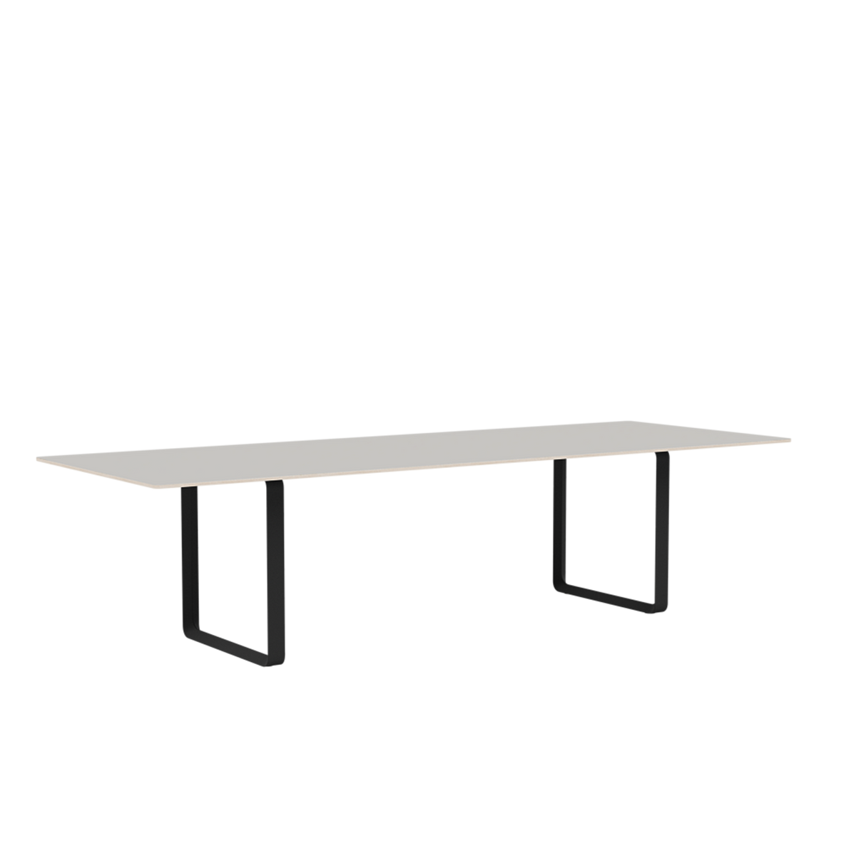 70/70 Bord fra Muuto - 295 x 108 cm / Grey Linoleum Plywood Anthracite Black - Jacobsen Plus