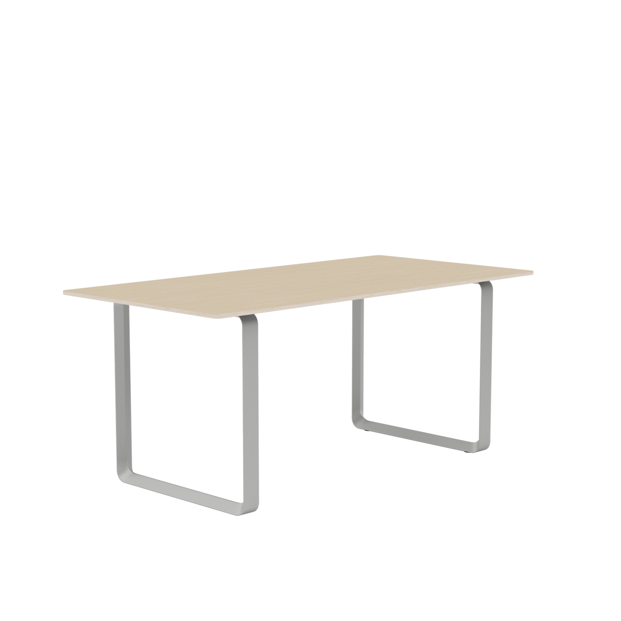 70/70 Bord fra Muuto - 170 x 85 cm / Oak Veneer Plywood Grey - Jacobsen Plus