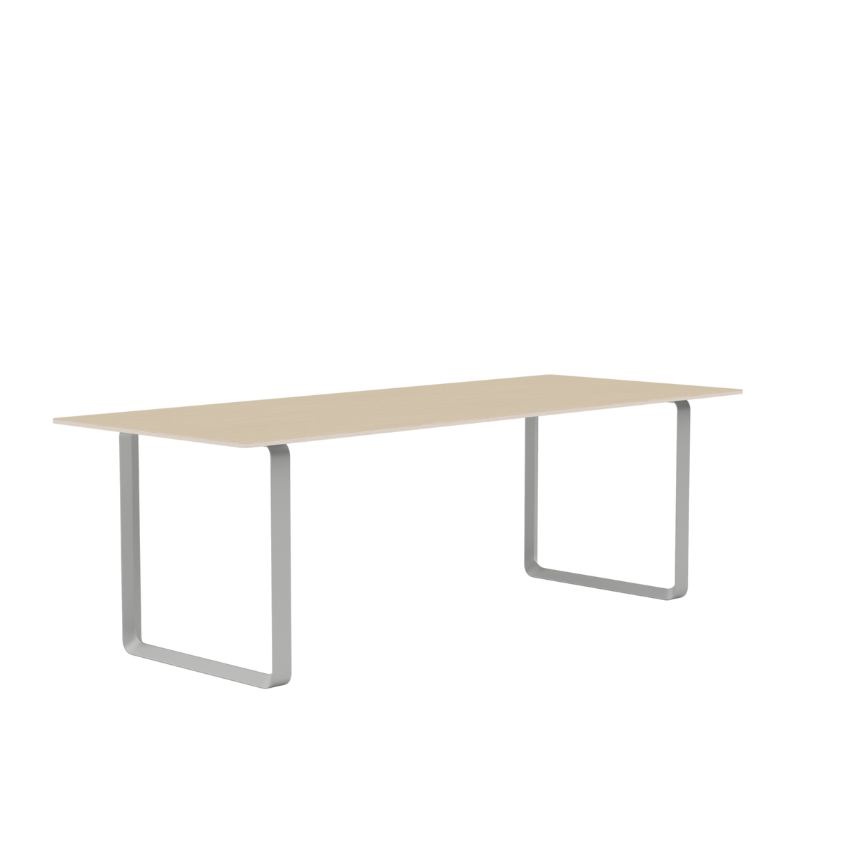 70/70 Bord fra Muuto - 225 x 90 cm / Oak Veneer Plywood Grey - Jacobsen Plus