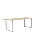 70/70 Bord fra Muuto - 225 x 90 cm / Oak Veneer Plywood Grey - Jacobsen Plus