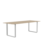 70/70 Bord fra Muuto - 225 x 90 cm / Solid Oak Grey - Jacobsen Plus