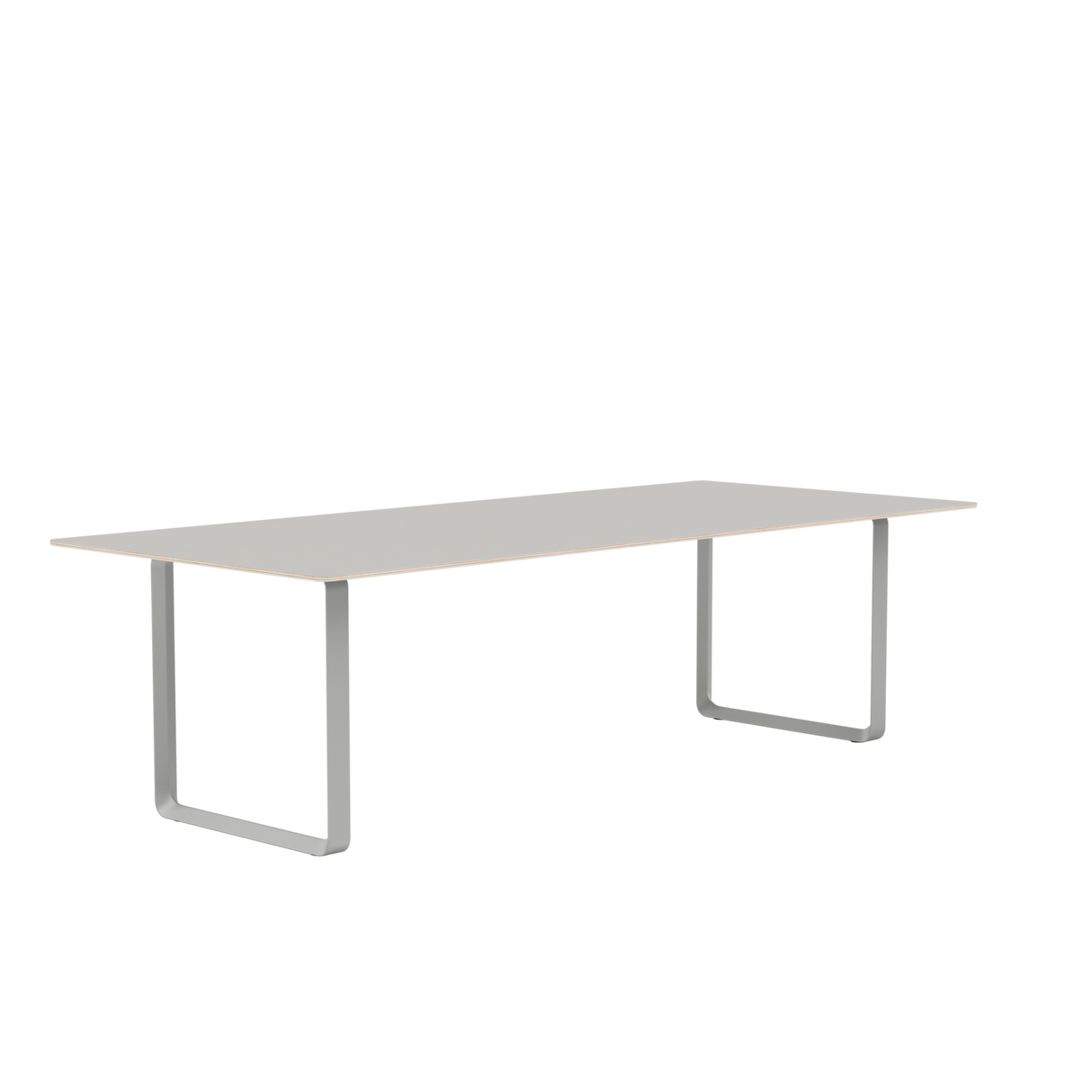 70/70 Bord fra Muuto - 255 x 108 cm / Oak Veneer Plywood Grey - Jacobsen Plus