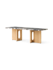 Androgyne Lounge Table, grey galaxy marble/wood fra Audo Copenhagen
