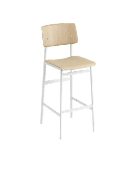 Loft bar stool fra Muuto - Højde: 75 cm / Oak- white - Jacobsen Plus