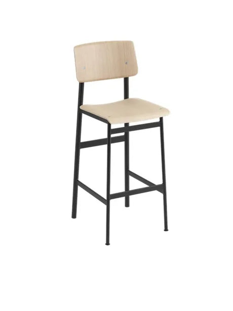 Loft bar stool fra Muuto - Højde: 75 cm / Oak- black - Jacobsen Plus
