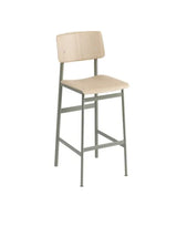 Loft bar stool fra Muuto - Højde: 75 cm / Oak- dusty green - Jacobsen Plus