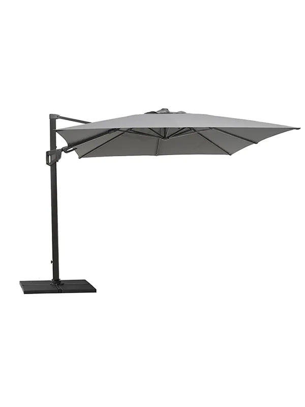 Hyde Luxe Parasol 3x3 m. med tilt inkl. fod fra Cane-line - Anthracite - Jacobsen Plus