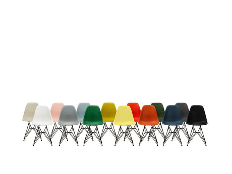 Eames Plastic Armchair DAR, sort pulverlakering fra Vitra - Mustard - Jacobsen Plus