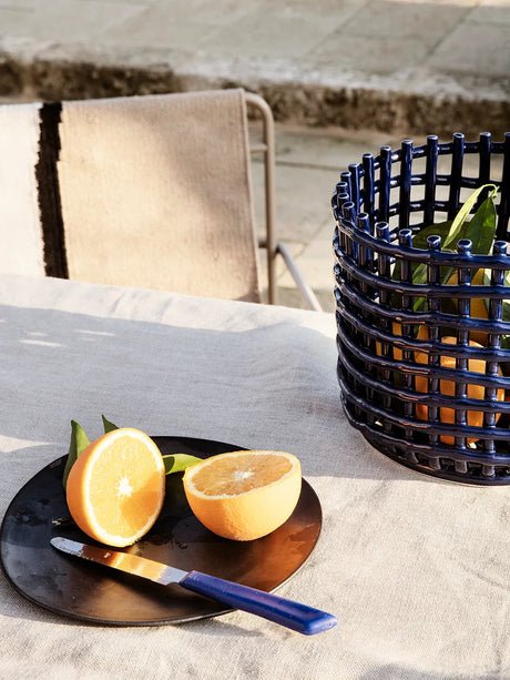 Ceramic Basket, large fra Ferm Living - Blue - Jacobsen Plus