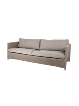 Diamond 3 pers Sofa inkl. hynde fra Cane-line - Taupe, Soft Rope / Cane-line Natté hynde - Jacobsen Plus