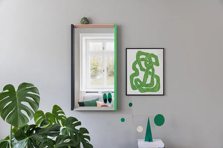 Colour Frame Mirror, medium fra Vitra - Blue - Orange - Jacobsen Plus