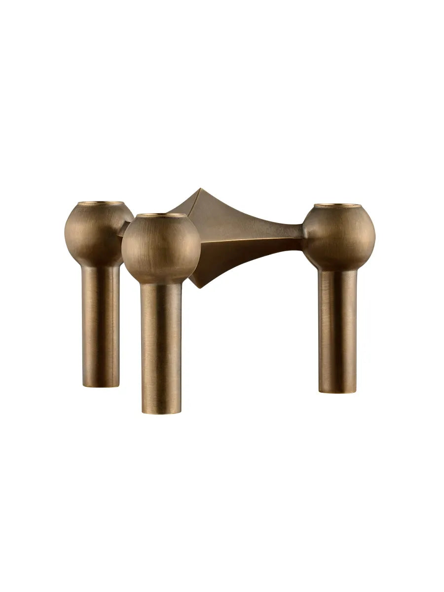 Nagel Lysestage, bronzeret messing fra STOFF Nagel