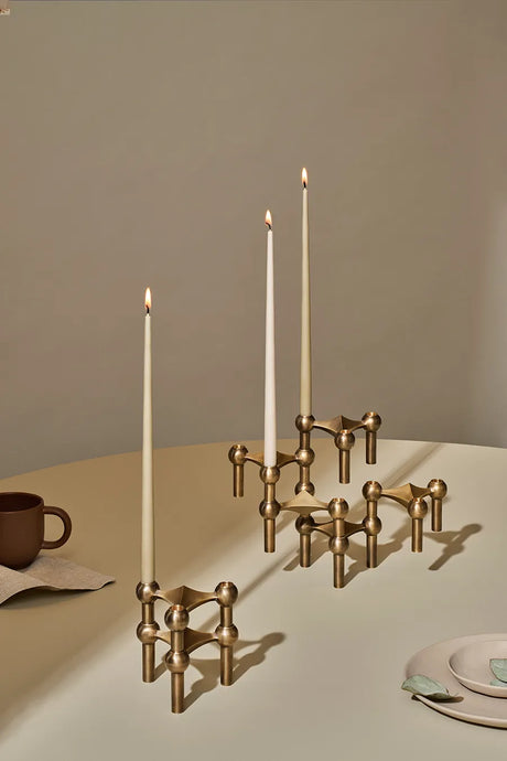 Nagel Lysestage, bronzeret messing fra STOFF Nagel - 2 - Jacobsen Plus